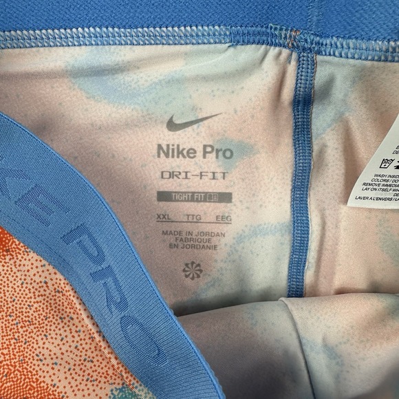 Nike Pro Compression Tight Dri-FIT Shorts Coral Blue HQ0223-664 Mens 2XL Train - Picture 5 of 5